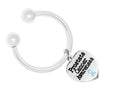 Prostate Cancer Heart Charm Keychain