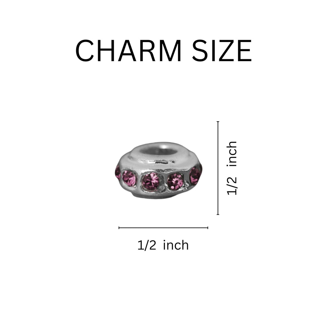 Purple Crystal Accent Charms