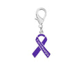 Purple Ribbon Fibromyalgia Awareness Hanging Charms