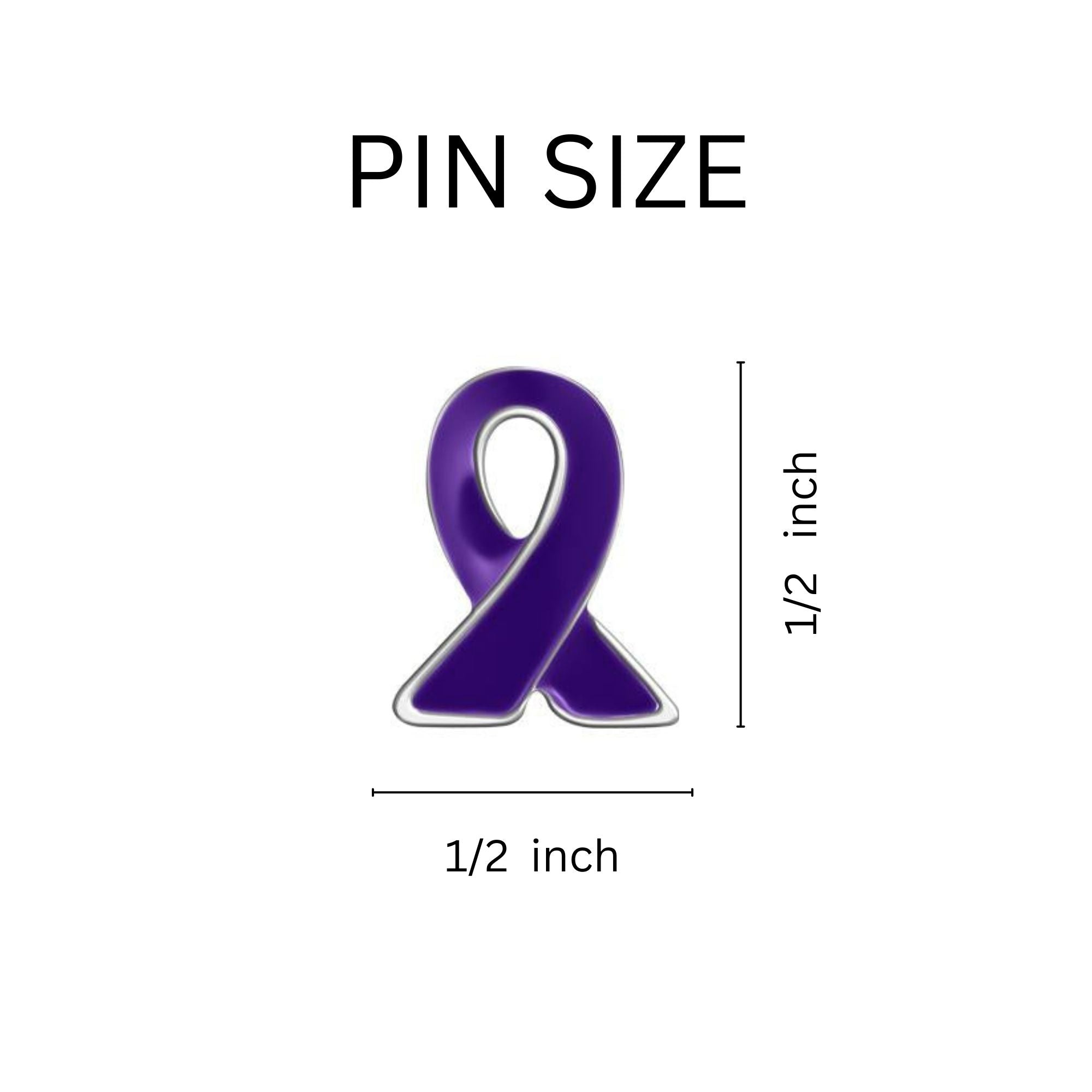 Purple Ribbon Lapel Pins