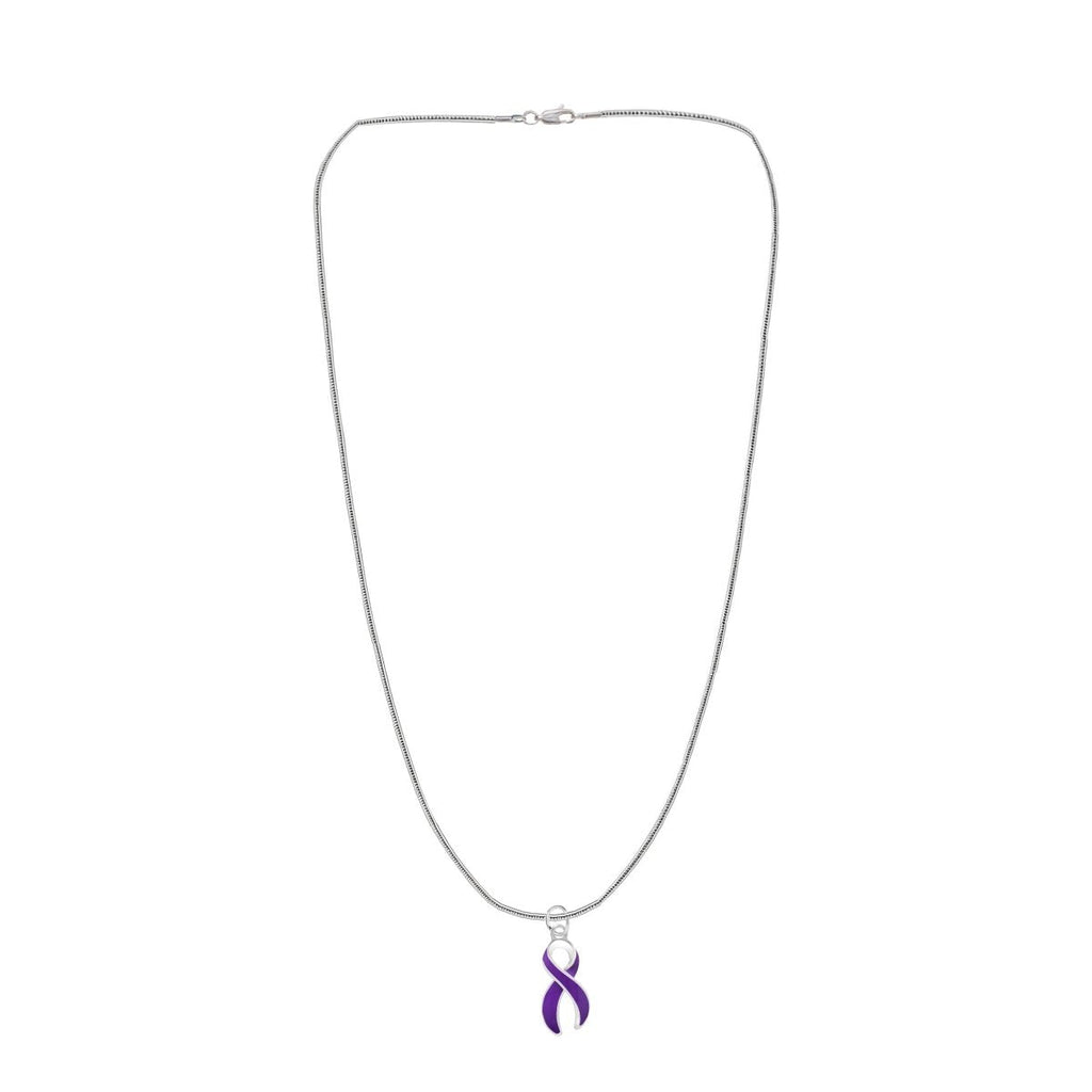 Purple Ribbon Necklaces