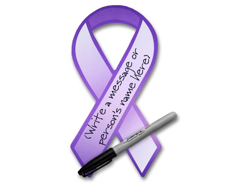 Purple Ribbon Paper Donation Ribbons (50/Pack)