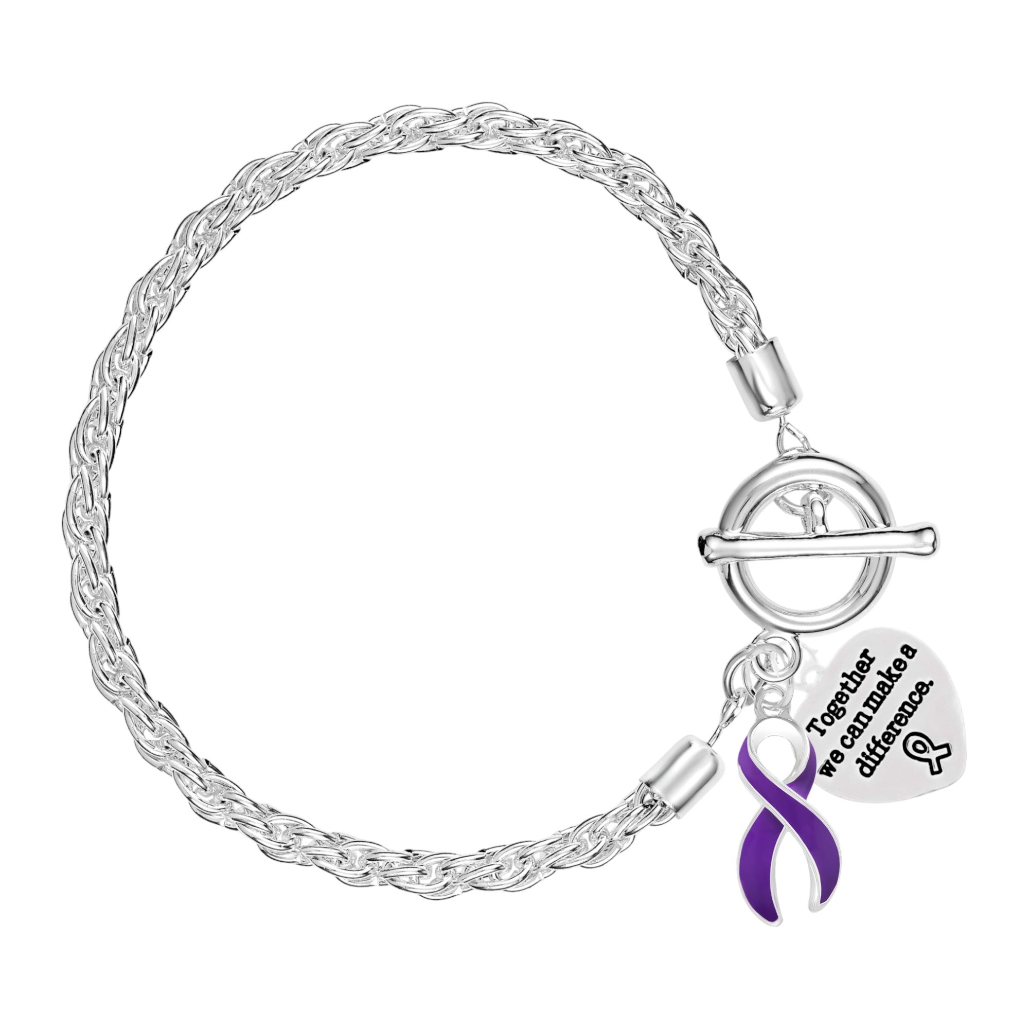 Purple Ribbon Rope Style  Bracelets