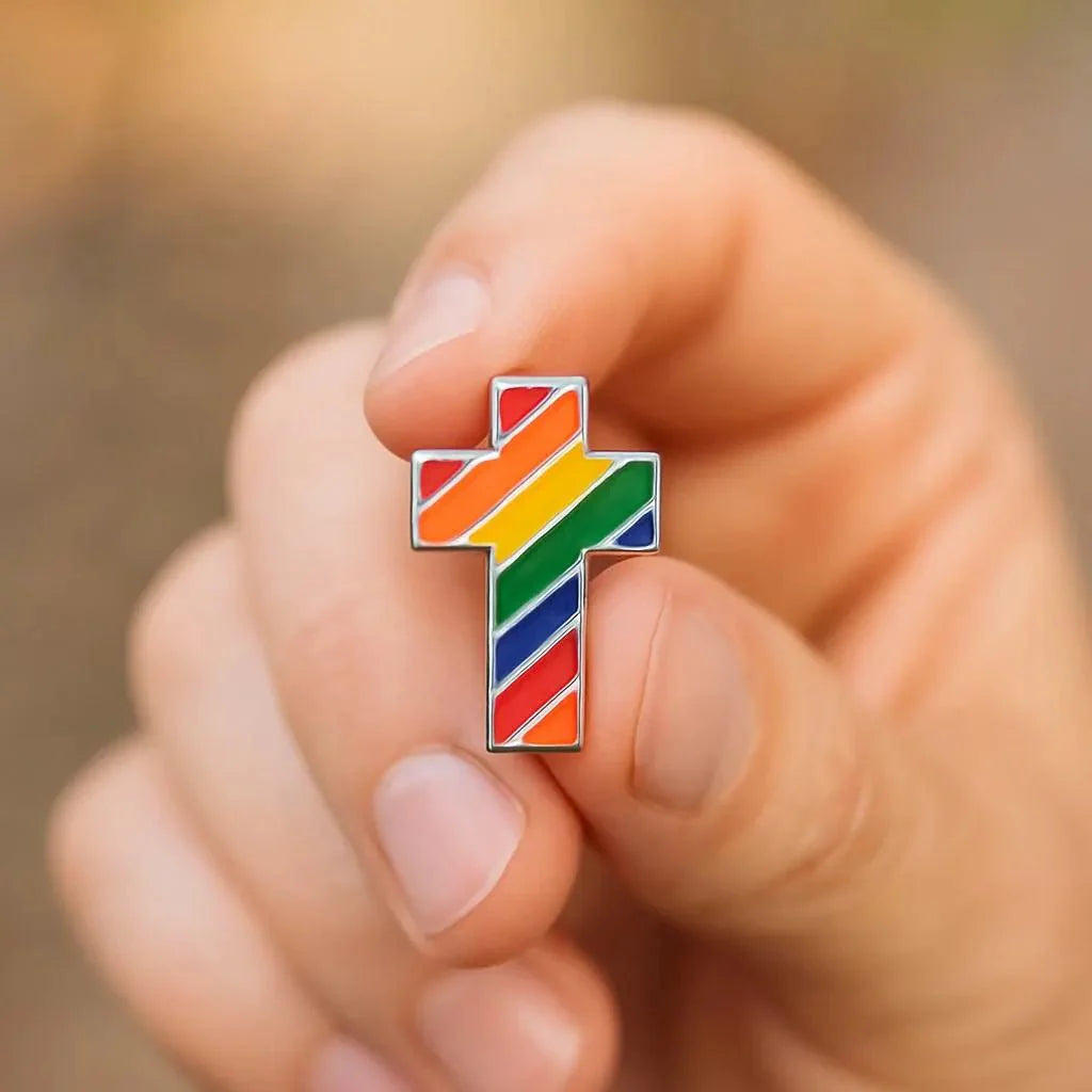 Rainbow Cross Shaped Pins