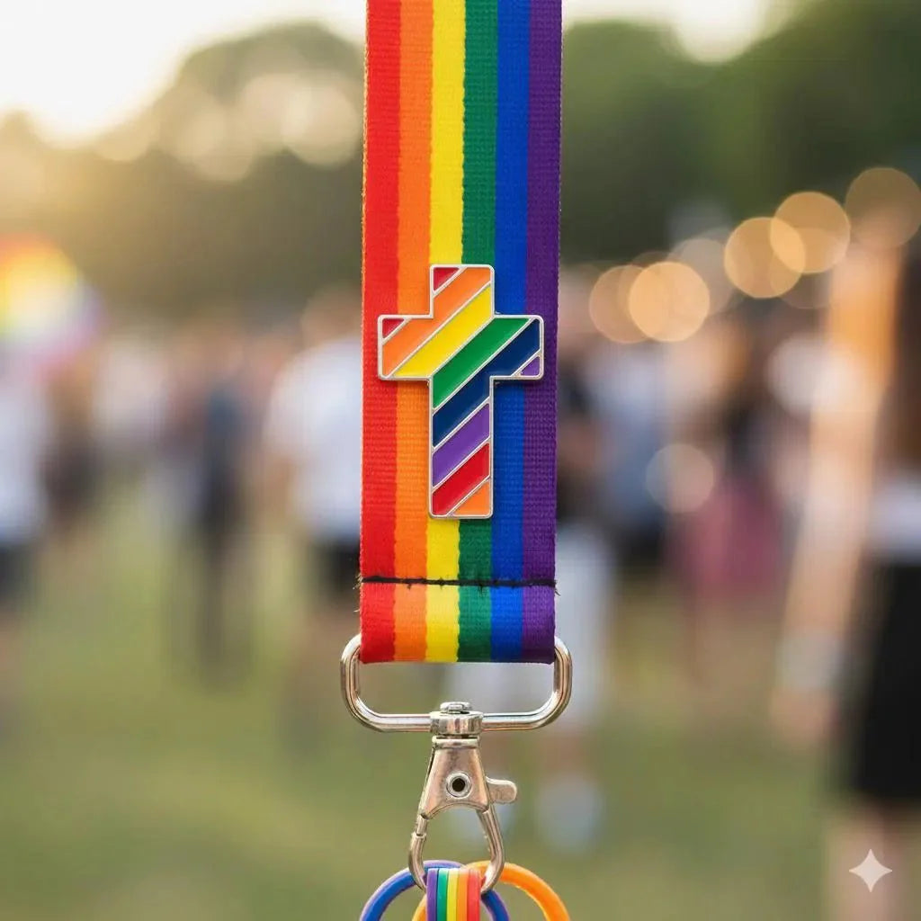 Rainbow Cross Shaped Pins