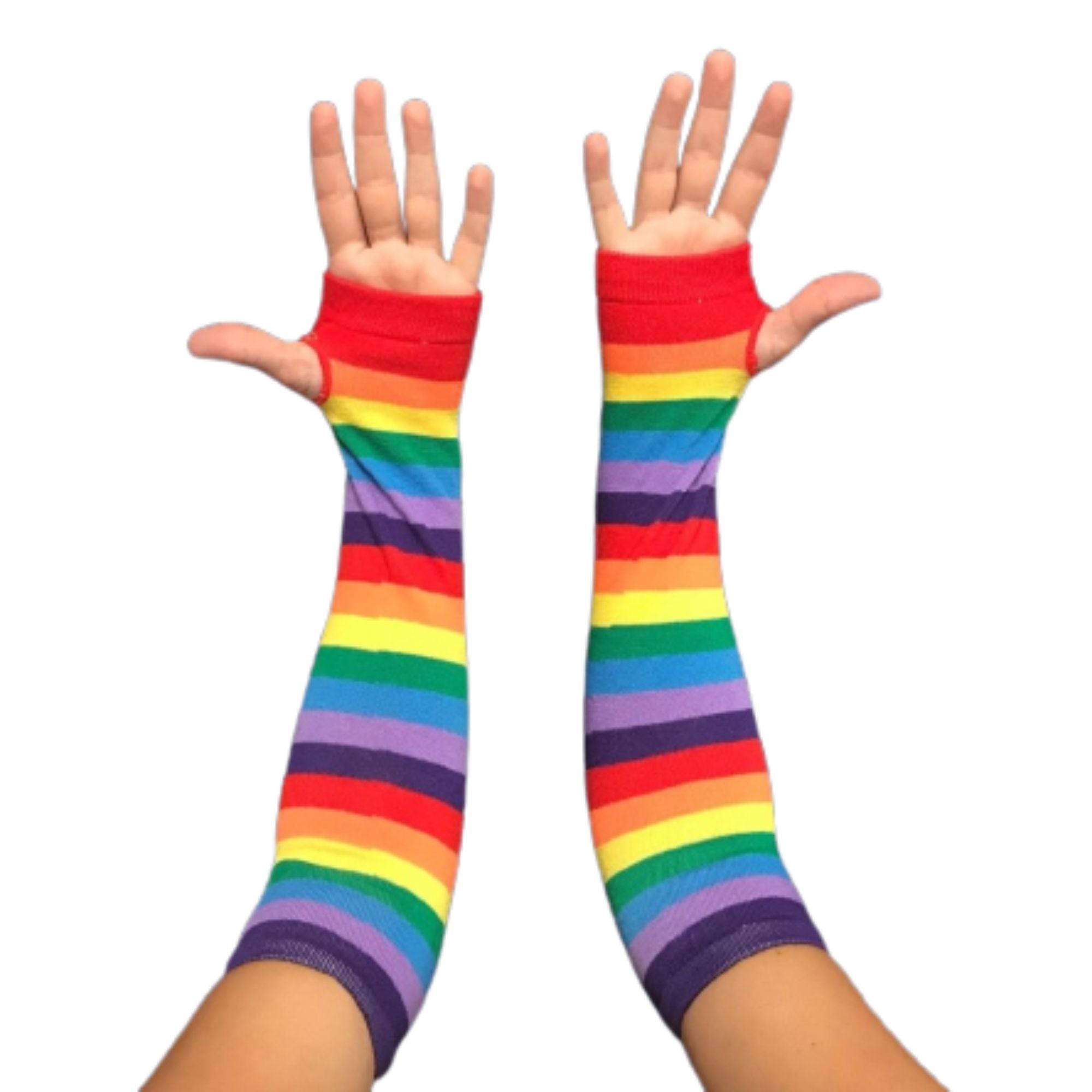 25 Pairs Rainbow Fingerless Gloves