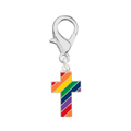 Rainbow Flag Cross Hanging Charms