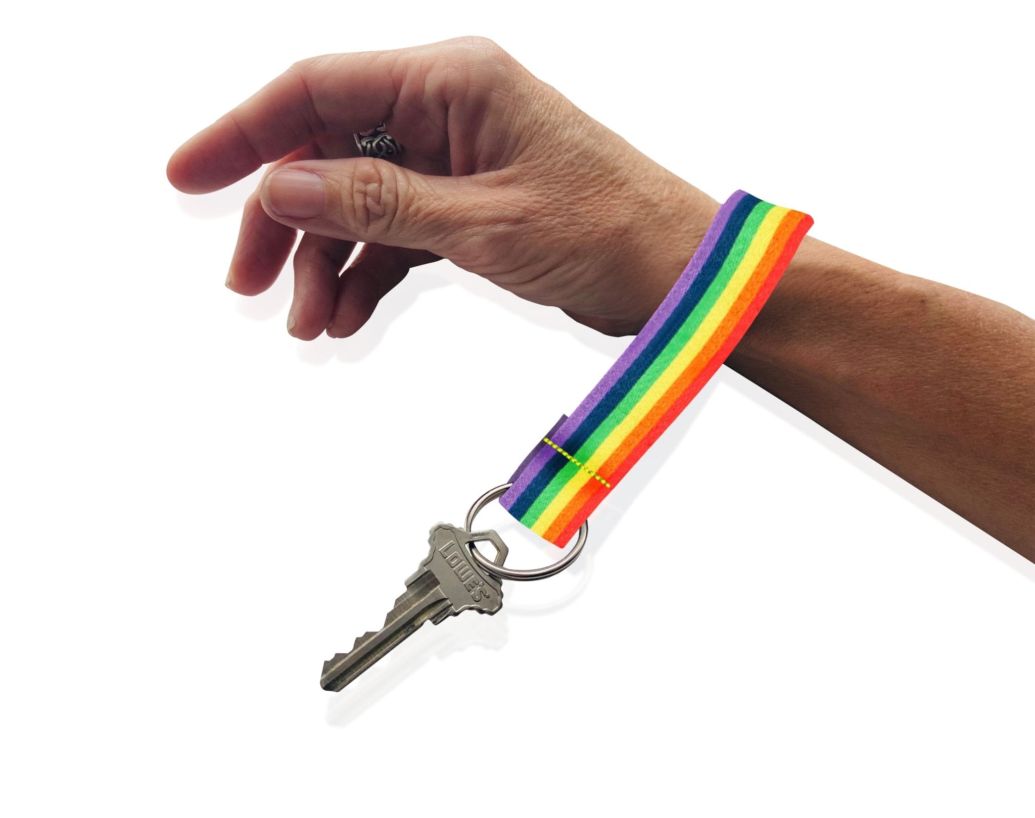 10 Pack Rainbow Flag Lanyard Style Keychains