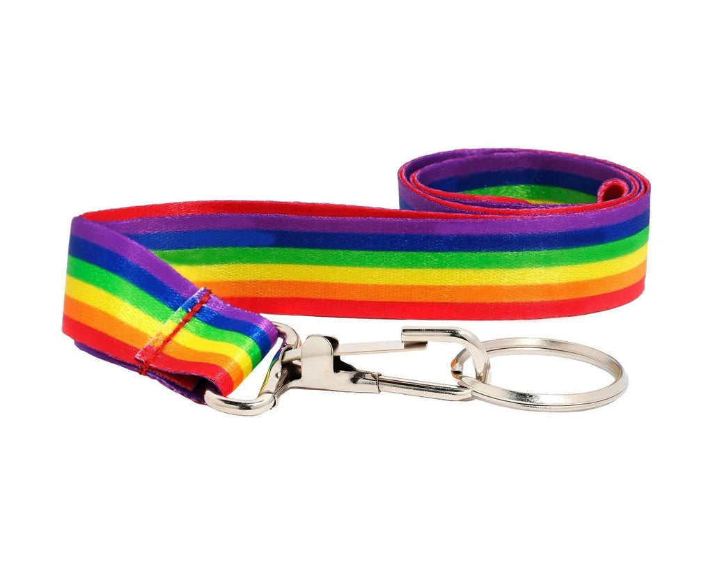 10 Pack Rainbow Flag Lanyards