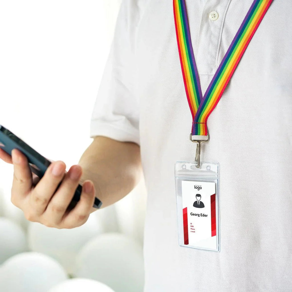 10 Pack Rainbow Flag Lanyards