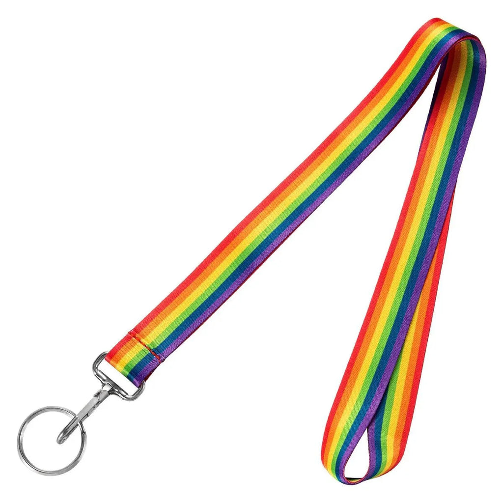 10 Pack Rainbow Flag Lanyards
