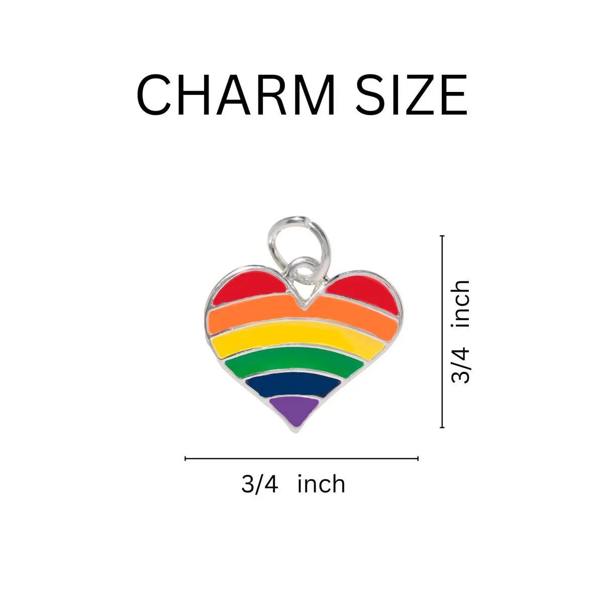 Rainbow Heart Flag Black Cord Bracelets