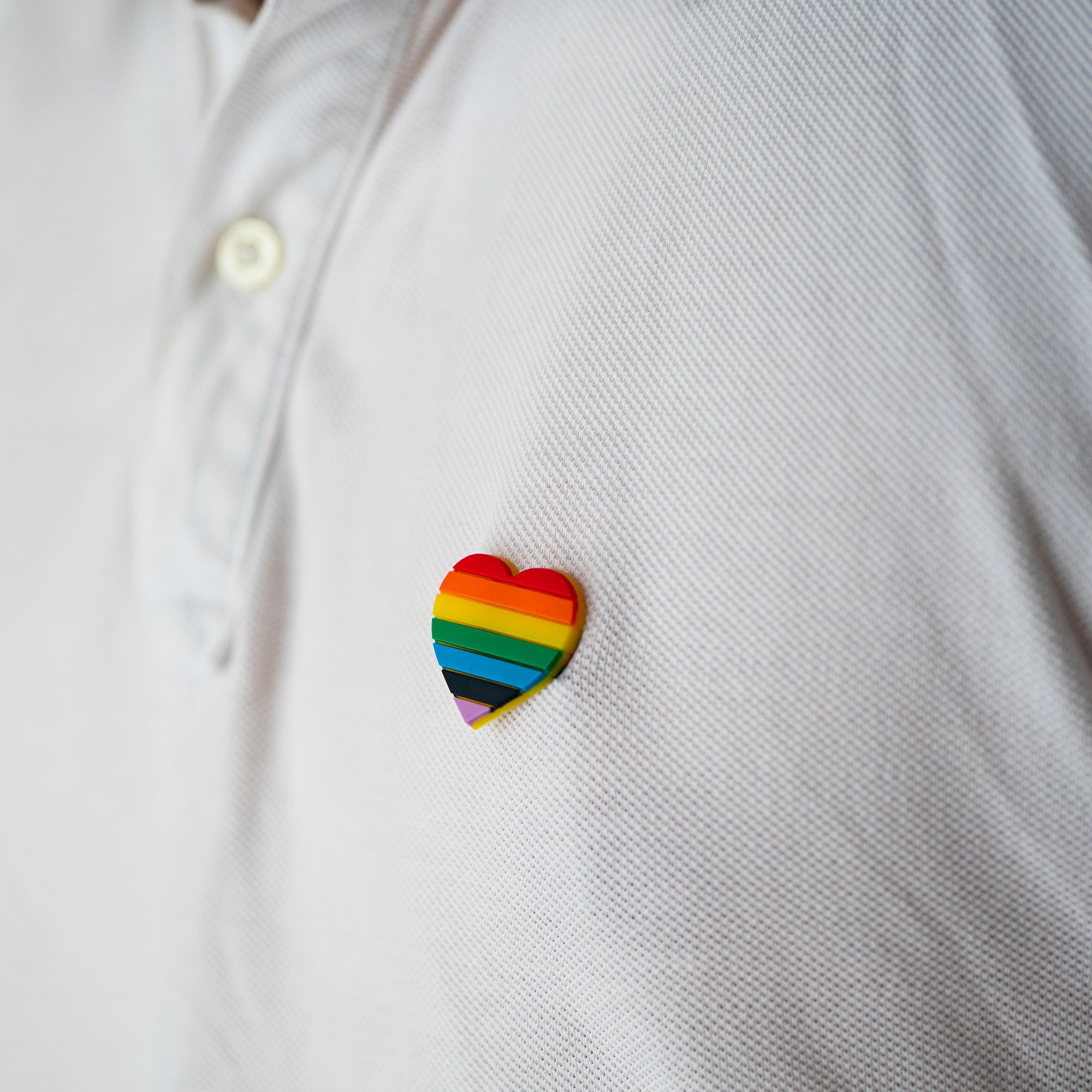 10 Pack Rainbow Heart Silicone Pins