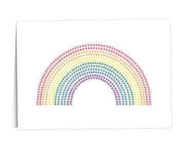 Rainbow Paw Print Note Cards (12 Cards/Pack)