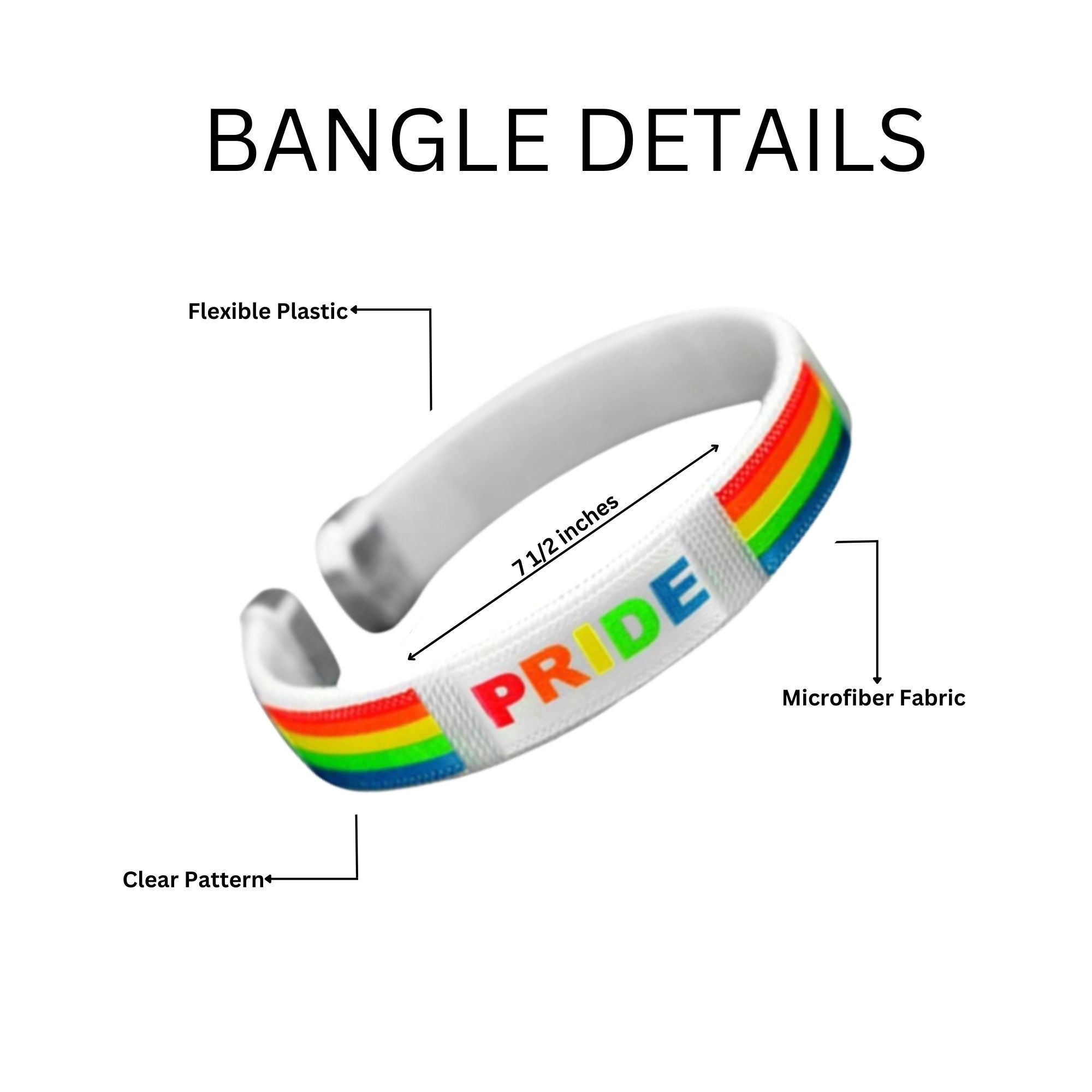 10 Pack Rainbow PRIDE Bangle Bracelets