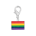 Rainbow Rectangle Flag Hanging Charms