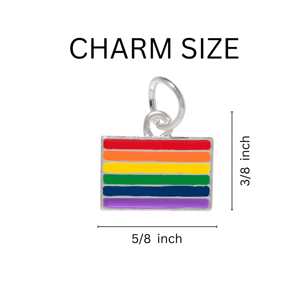 Rainbow Rectangle Flag Hanging Charms