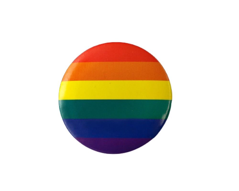 Rainbow Striped Button Pins