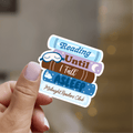 Reading Until I Fall Asleep Bookstack Sticker