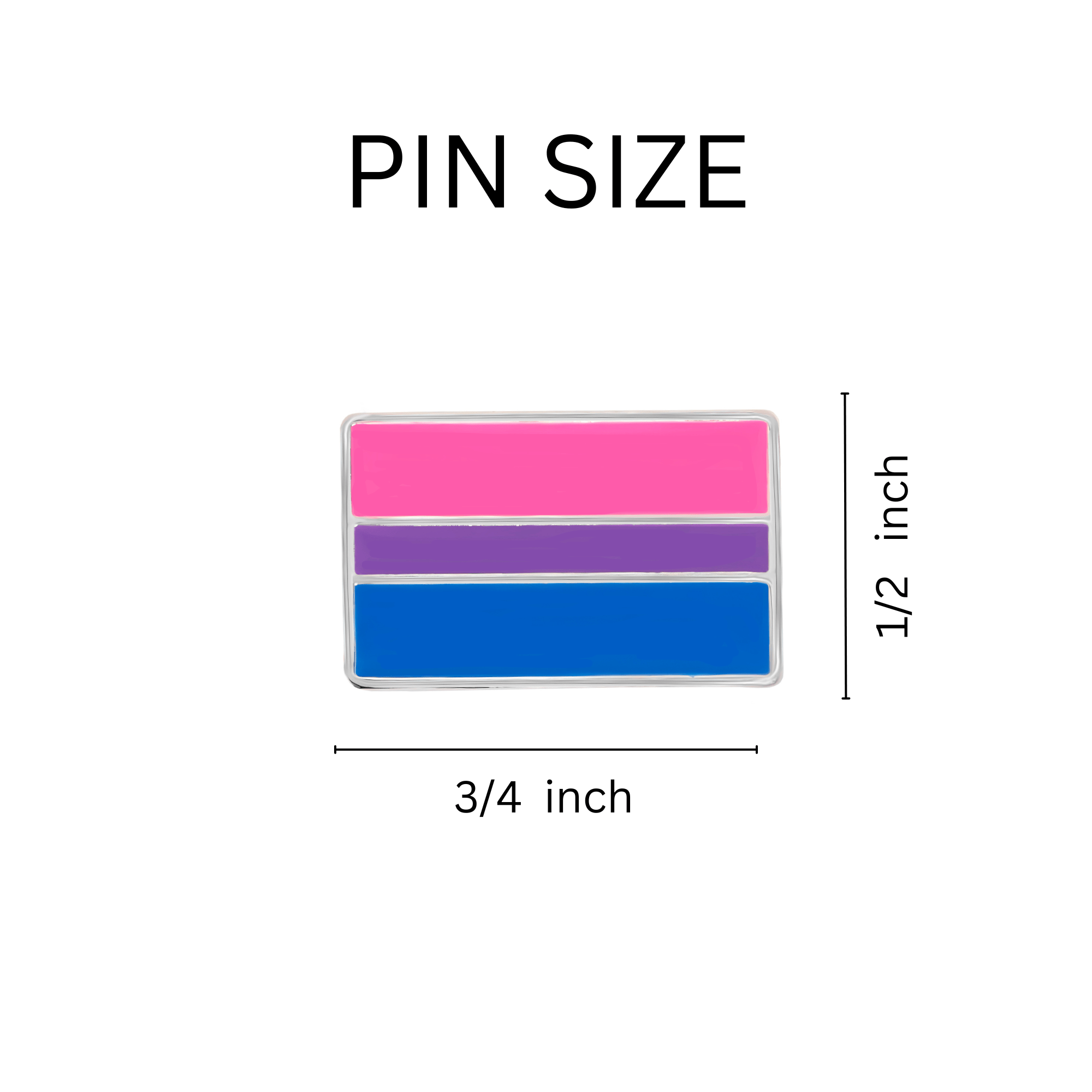 10 Pack Bisexual Flag Pins