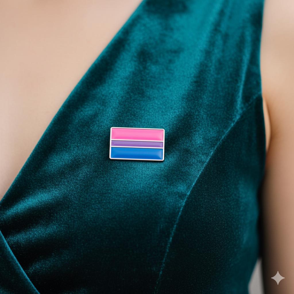 Rectangle Bisexual Flag Pins