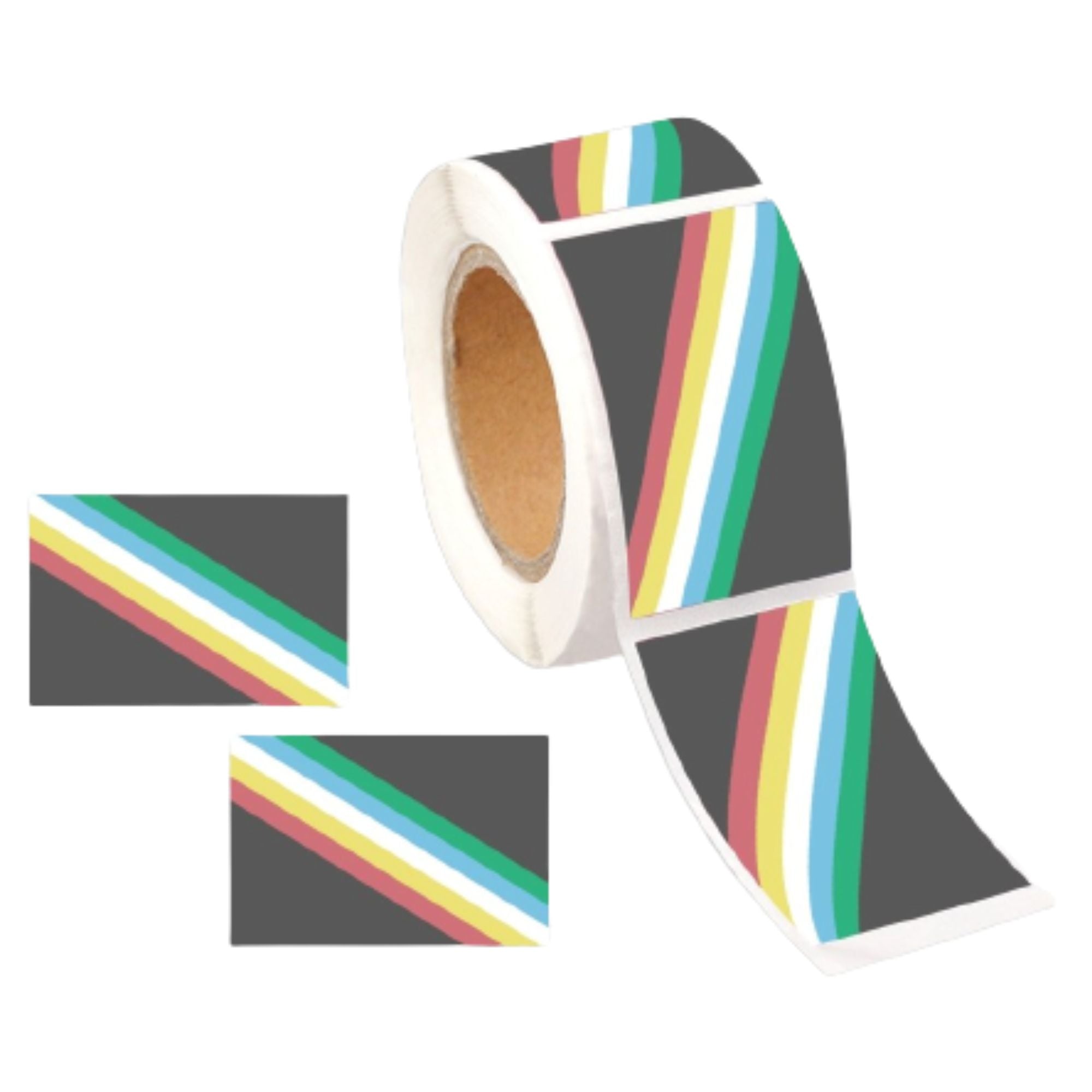 Rectangle Disability Flag Stickers (250 Per Roll)