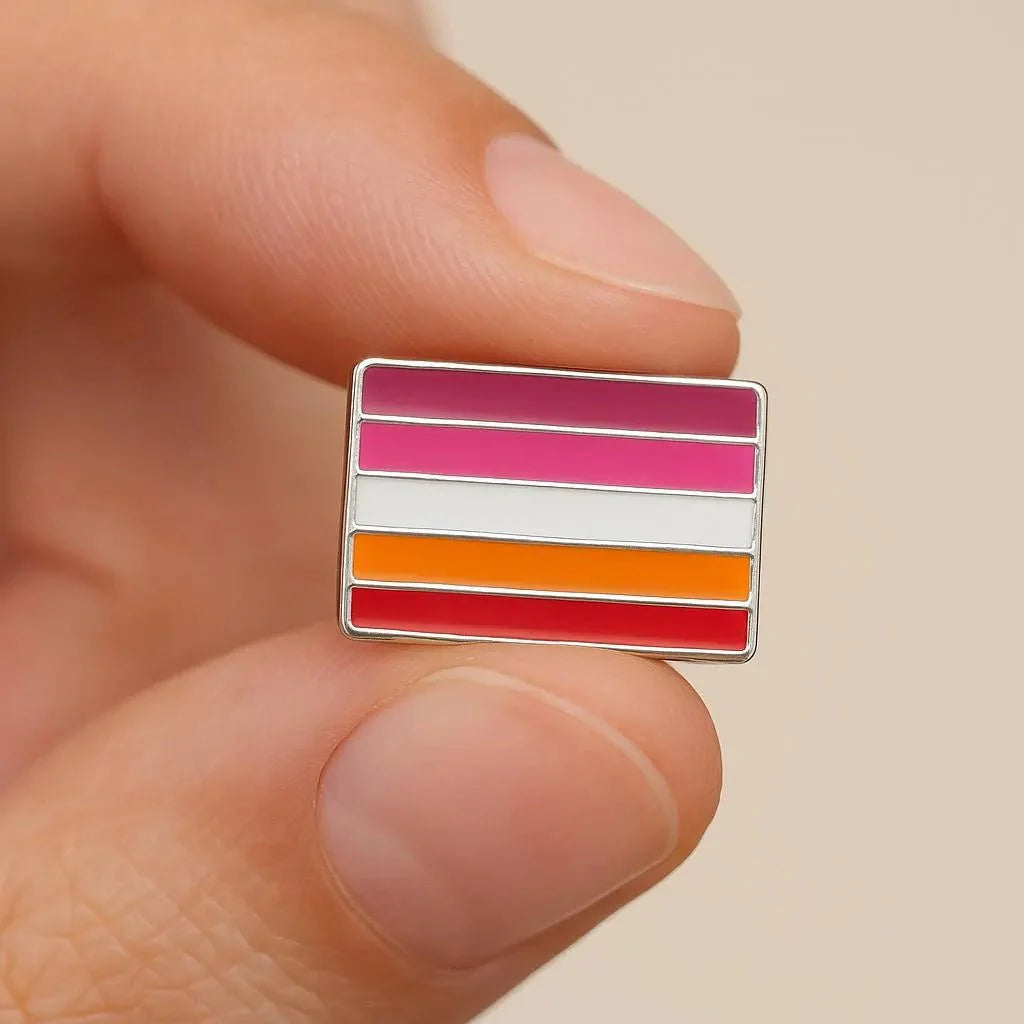 Rectangle Lesbian Sunset Flag Pins