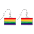 Rectangle Rainbow Flag Earrings