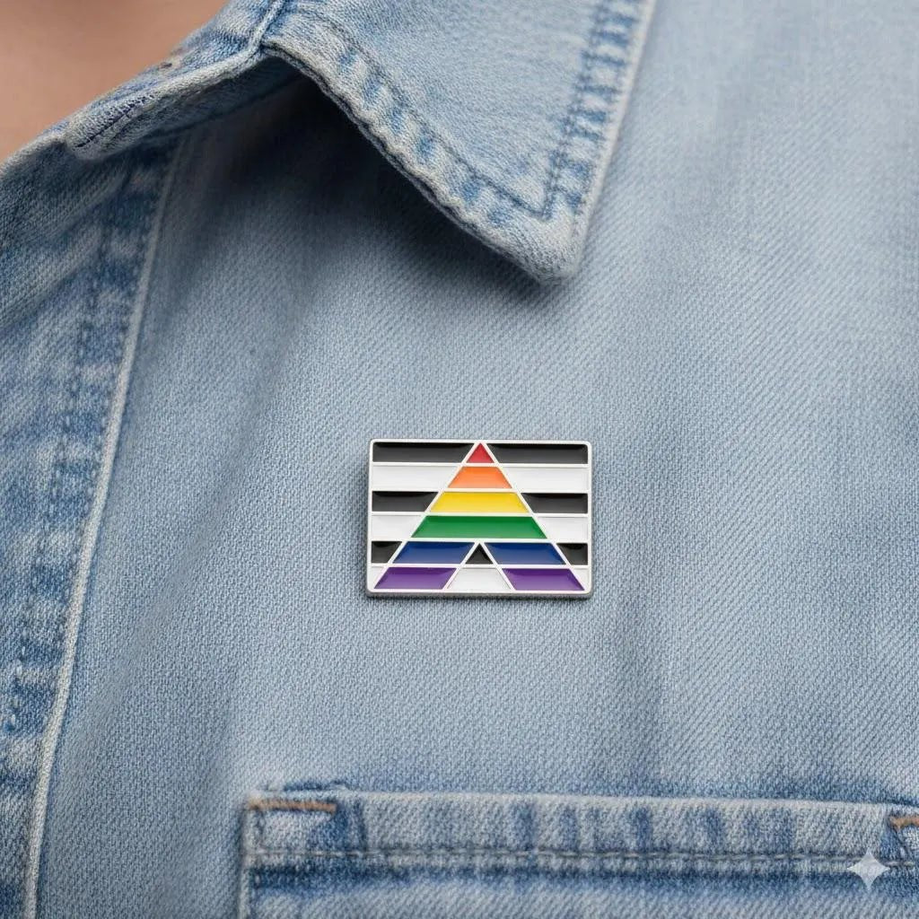 Rectangle Straight Ally Flag Pins
