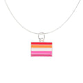 Rectangle Sunset Lesbian Flag Necklaces