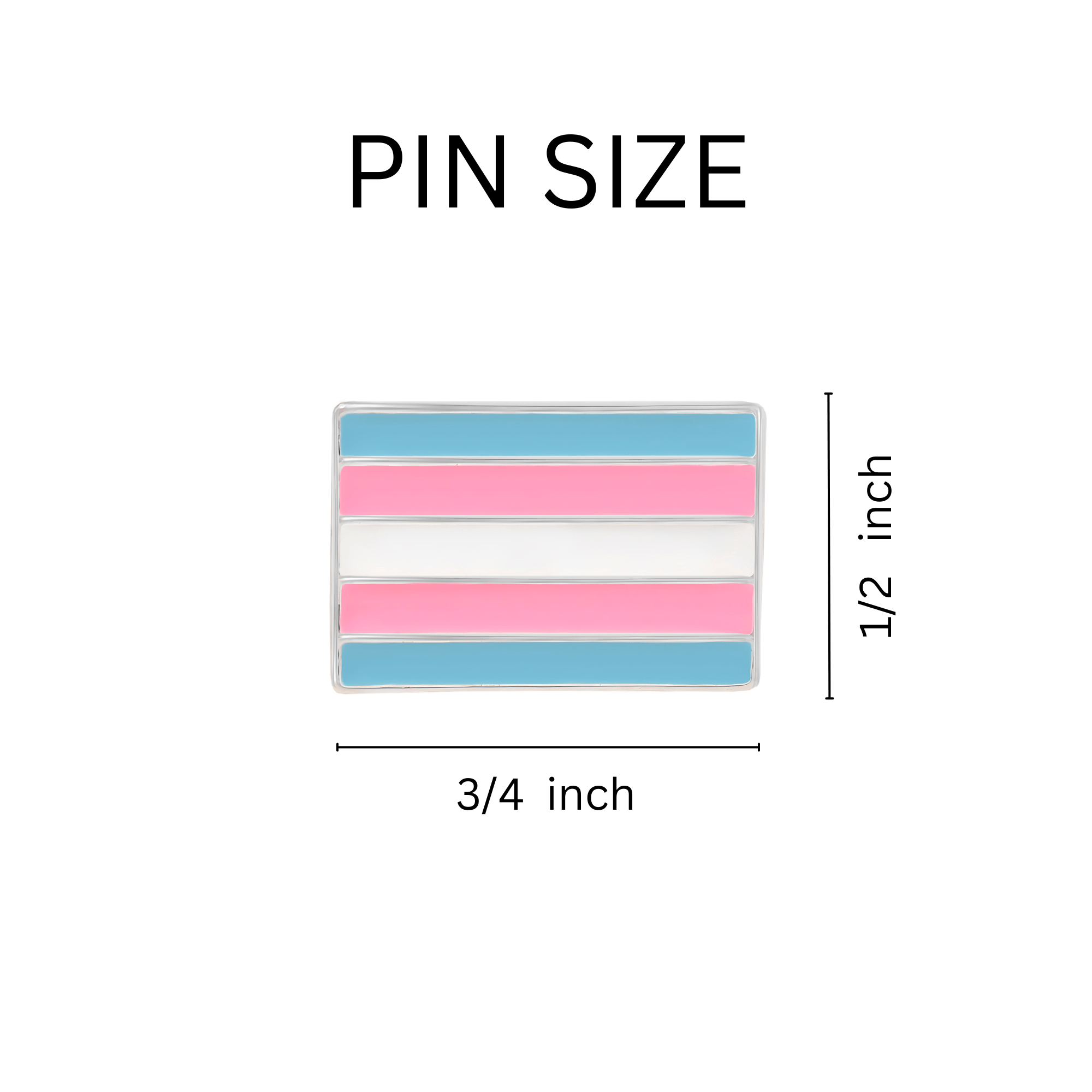 Rectangle Transgender Flag Pins