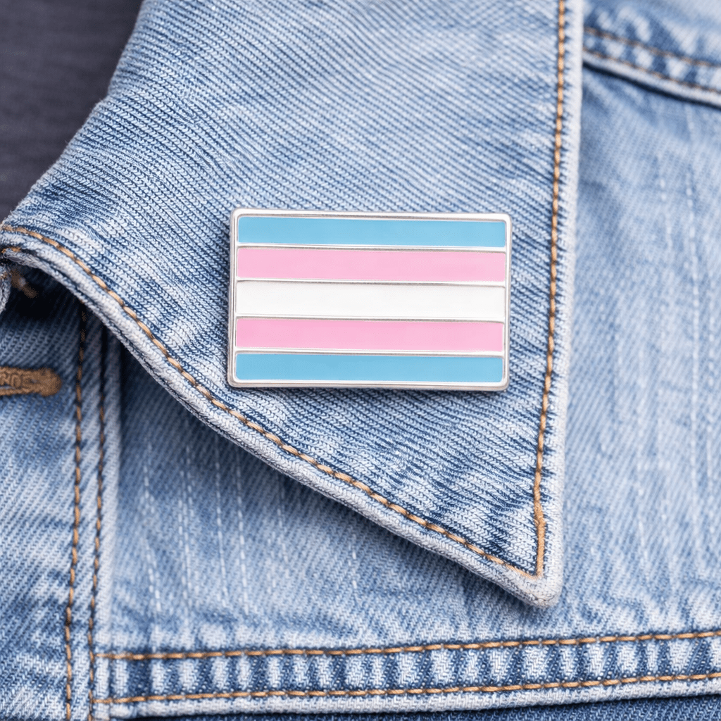 Rectangle Transgender Flag Pins
