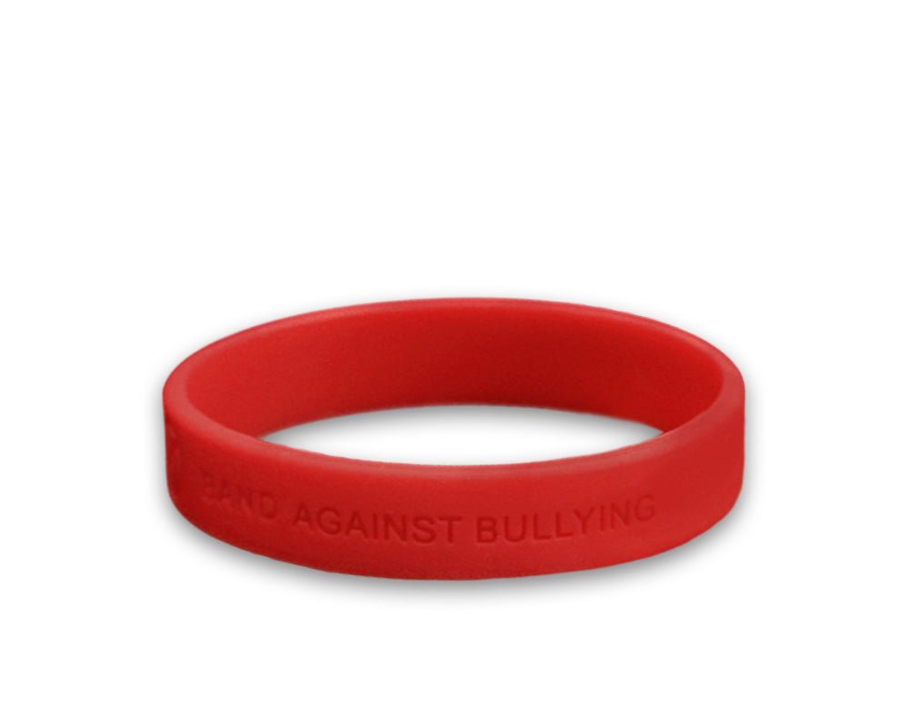 Red Band Against Bullying Silicone Bracelets