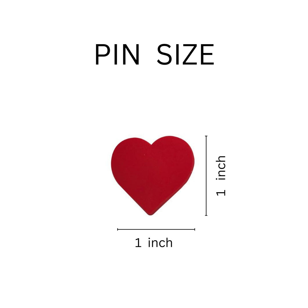 Red Heart Shaped Silicone Pins
