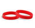 Red I Love Cheerleading Silicone Bracelets