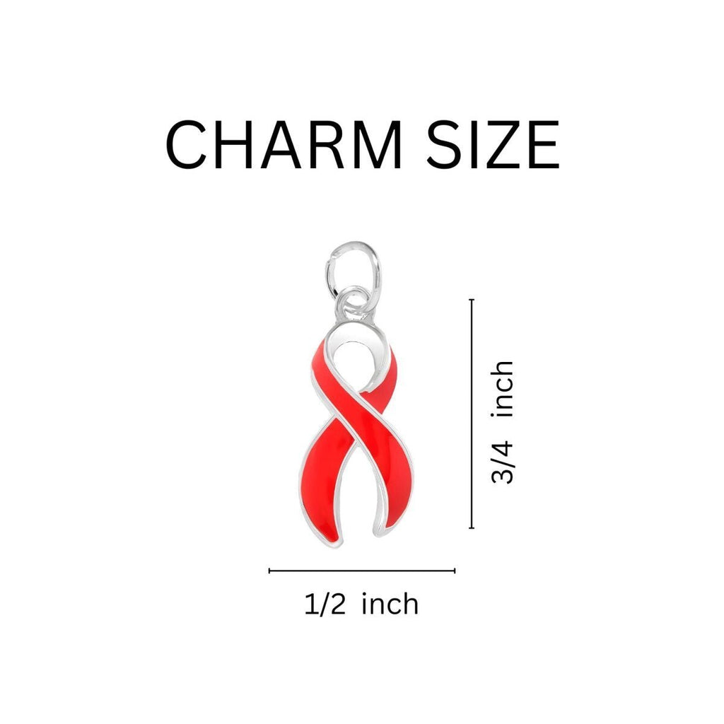 Red Ribbon Horseshoe Key Chains