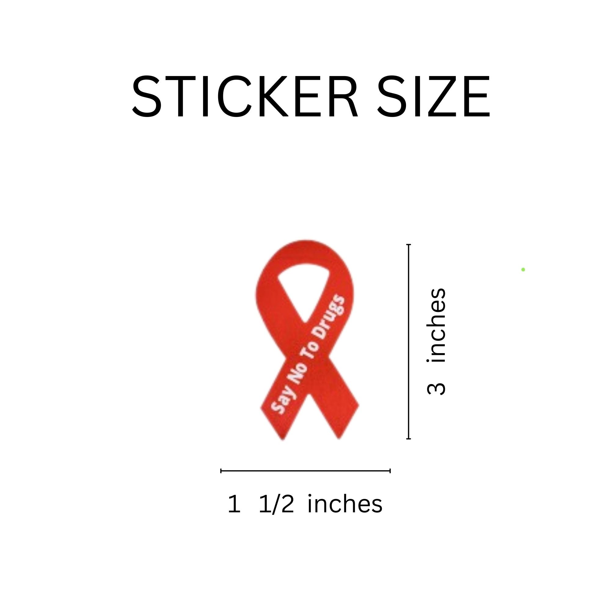 Red Ribbon Say No to Drugs Stickers Red Ribbon Week Stickers (Stickers)