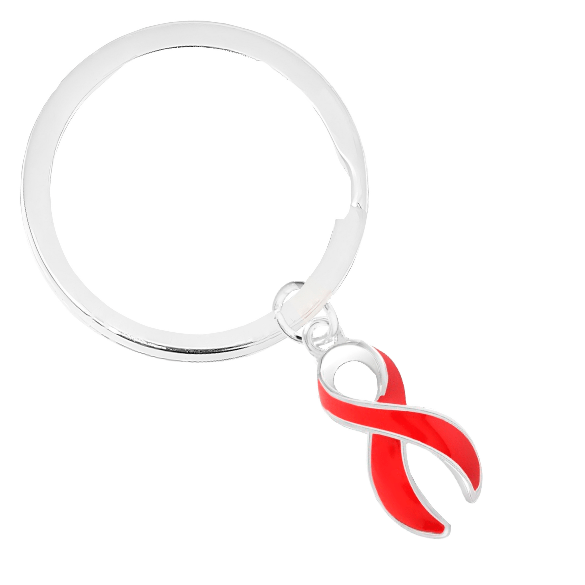 Red Ribbon Split Style Key Chains