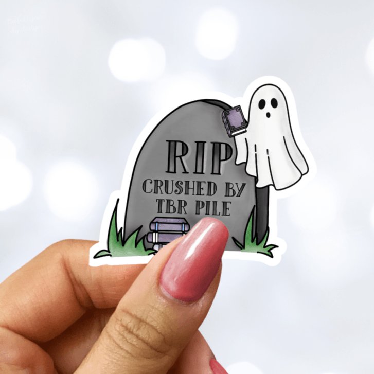 RIP Crushed by TBR Gravestone Sticker