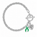 Rope Style Green Ribbon Awareness Bracelets