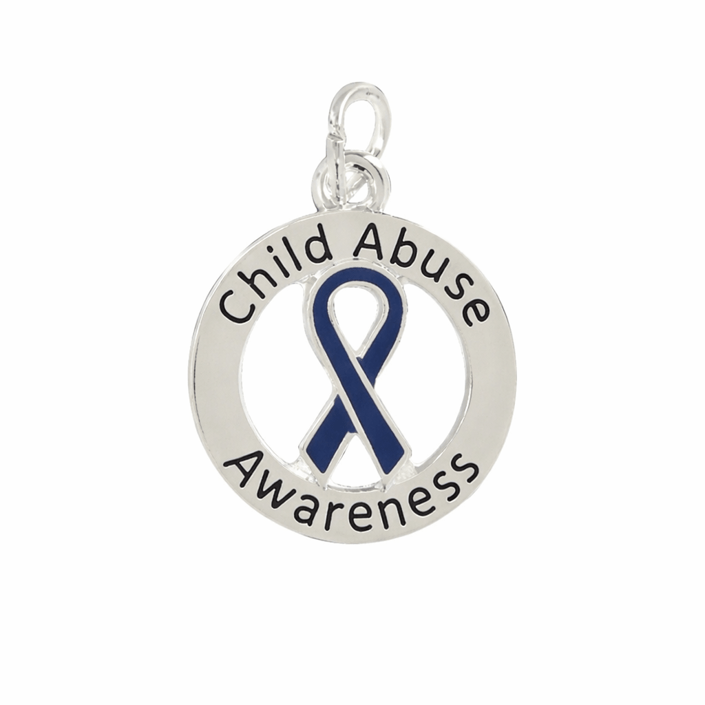 Round Child Abuse Awareness Charms