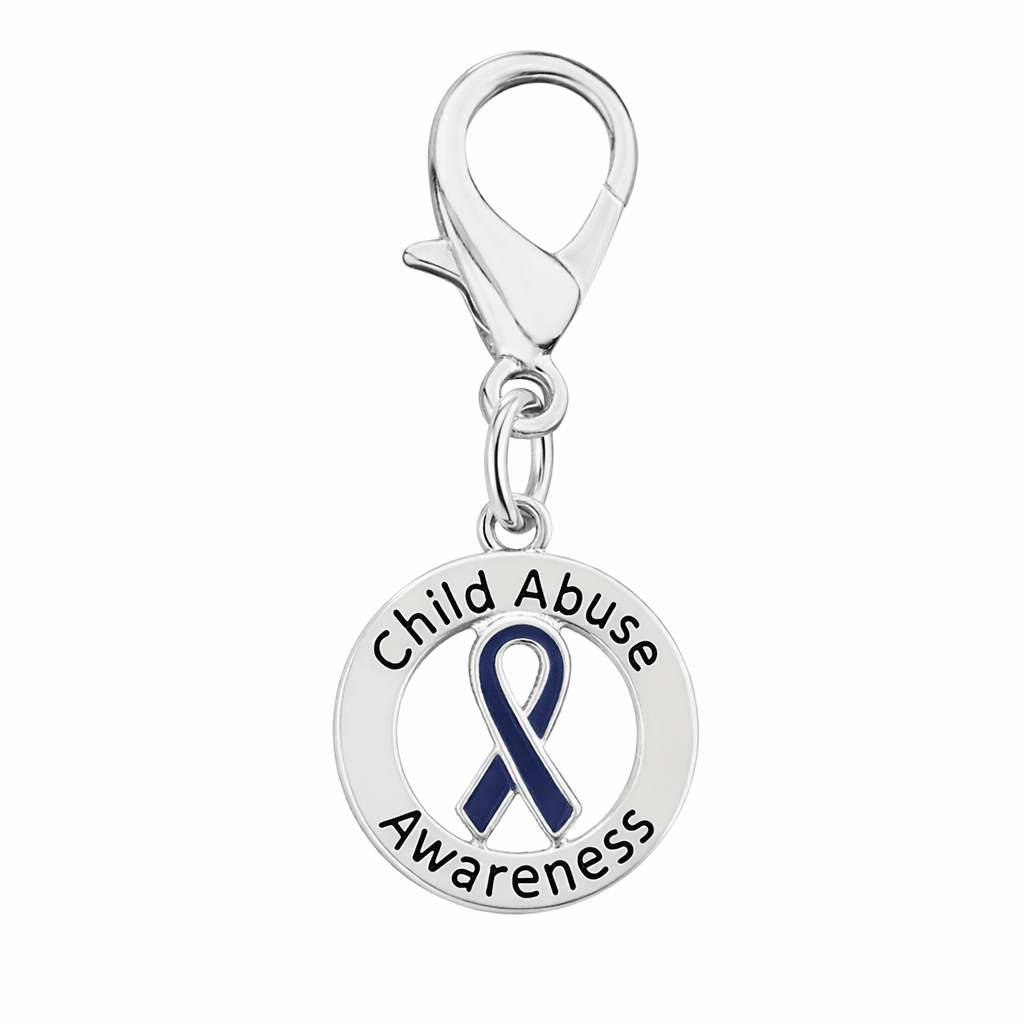 Round Child Abuse Awareness Hanging Charms
