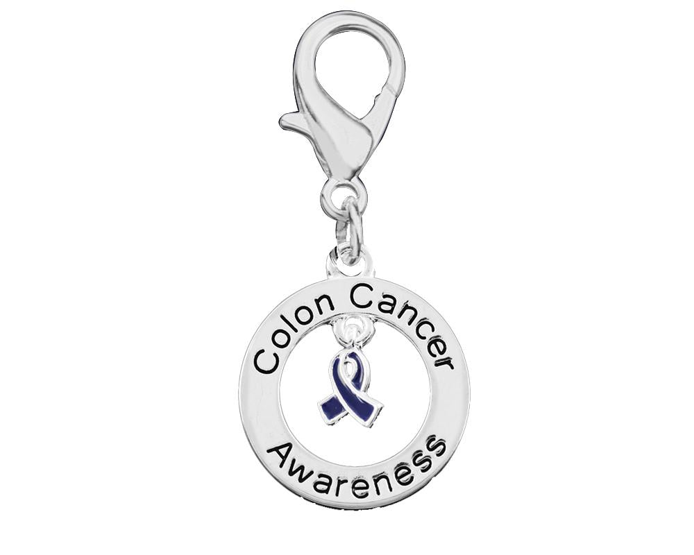 Round Colon Cancer Awareness Hanging Charms