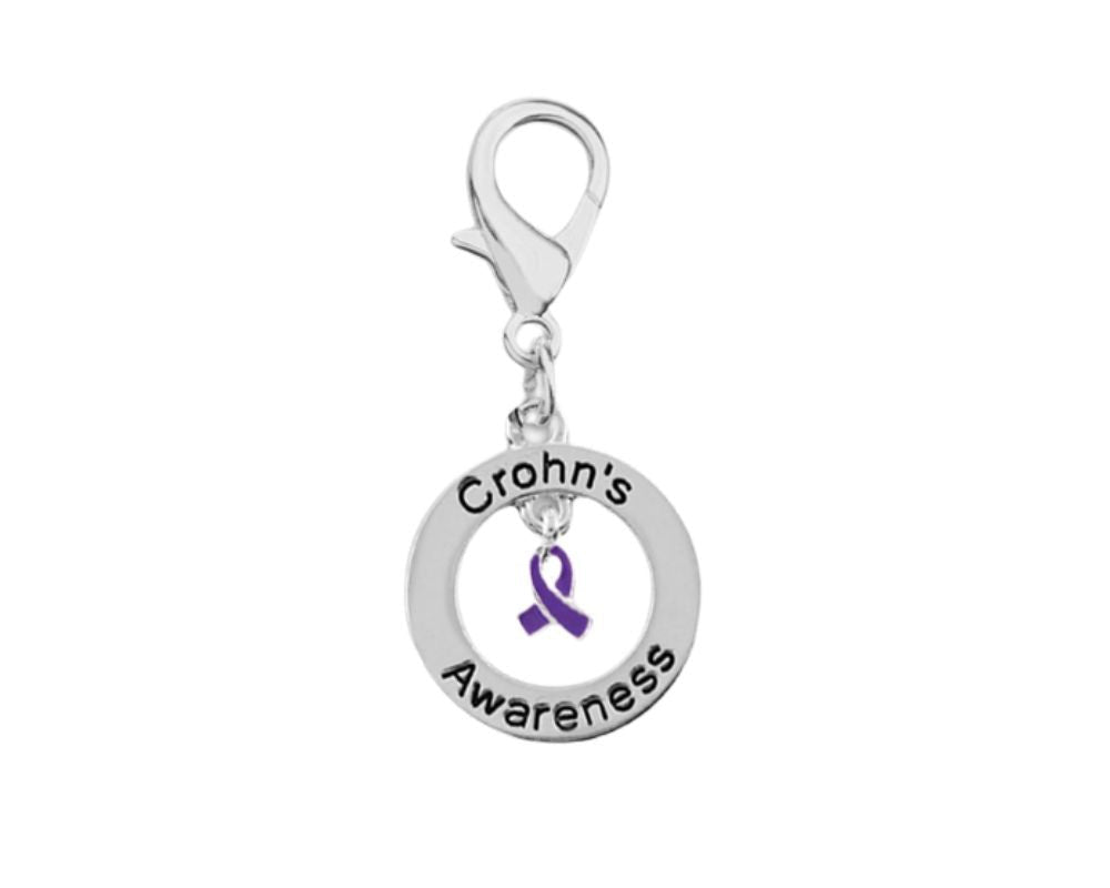 Round Crohn's Disease Awareness Hanging Charms