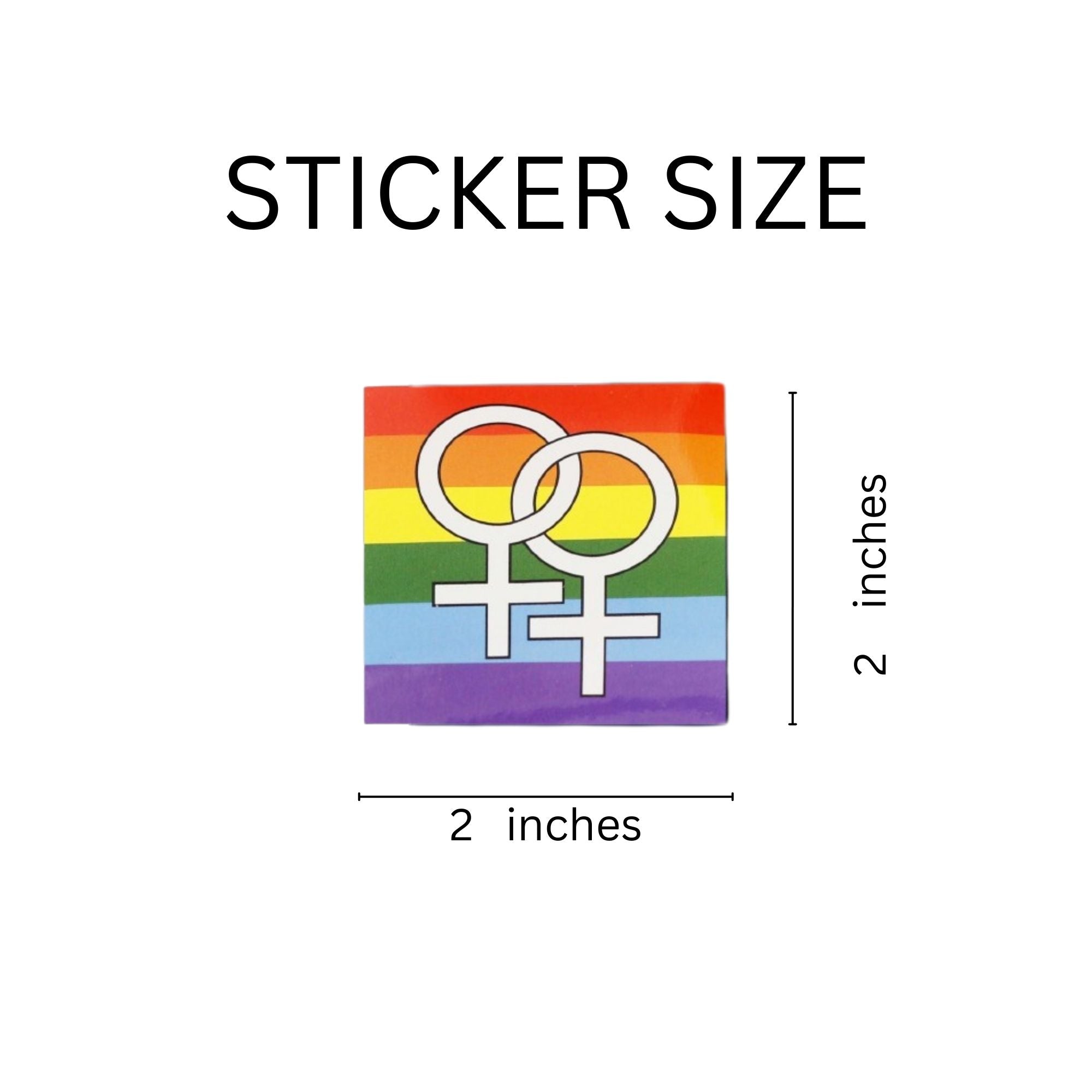 Same Sex Female Symbol Stickers (250 per Roll)