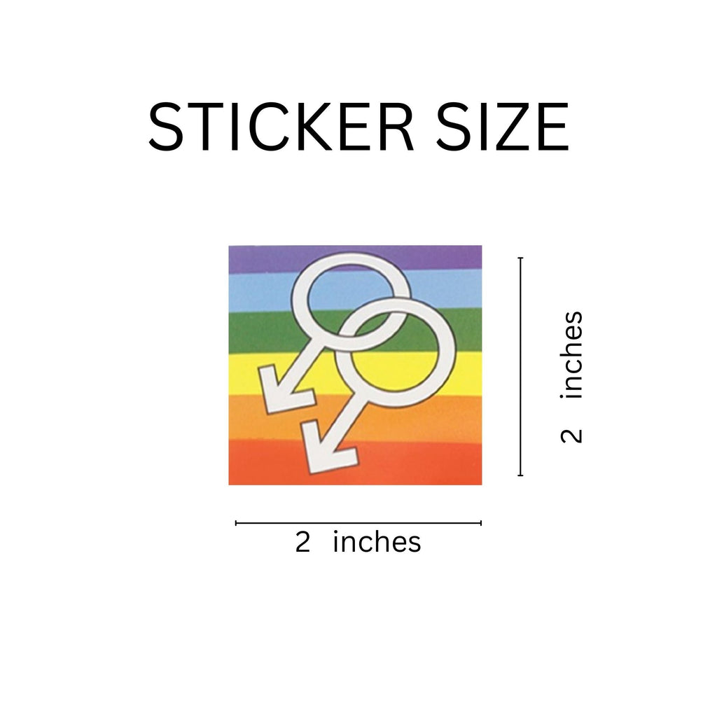 Same Sex Male Symbol Stickers (250 per Roll)