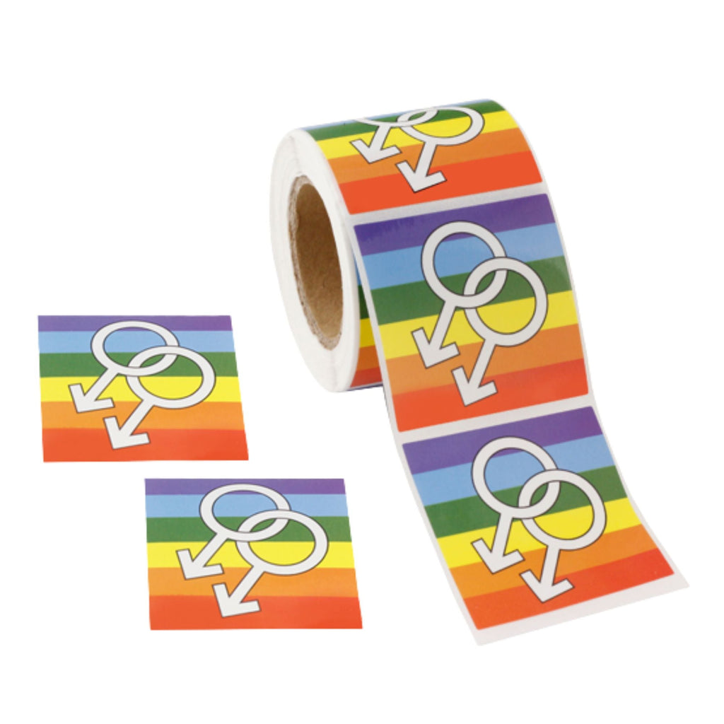 Same Sex Male Symbol Stickers (250 per Roll)