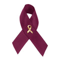 Satin Burgundy Ribbon Awareness Pins