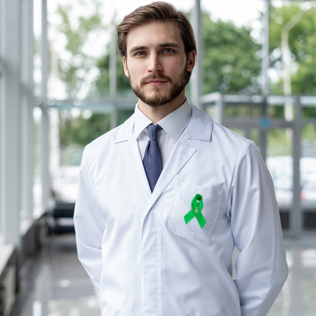 Satin Green Ribbon Pins
