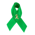 Satin Green Ribbon Pins